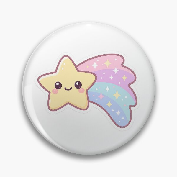 Artikelvorschau, Kawaii Sternschnuppe Sticker – Magischer Regenbogenstern entworfen und verkauft von ClipVictuumArts.