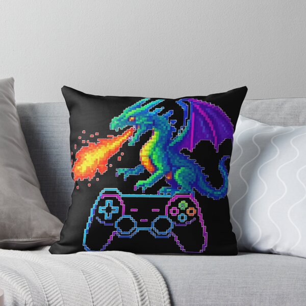 Item preview, Retro Pixel Art Dragon – Gaming Fire Design designed and sold by RespawnArt 95.