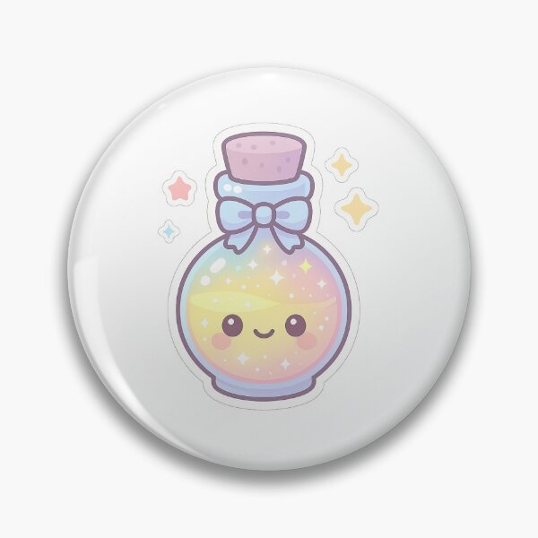 Artikelvorschau, Kawaii Zaubertrank Sticker – Pastell Regenbogenflasche entworfen und verkauft von ClipVictuumArts.