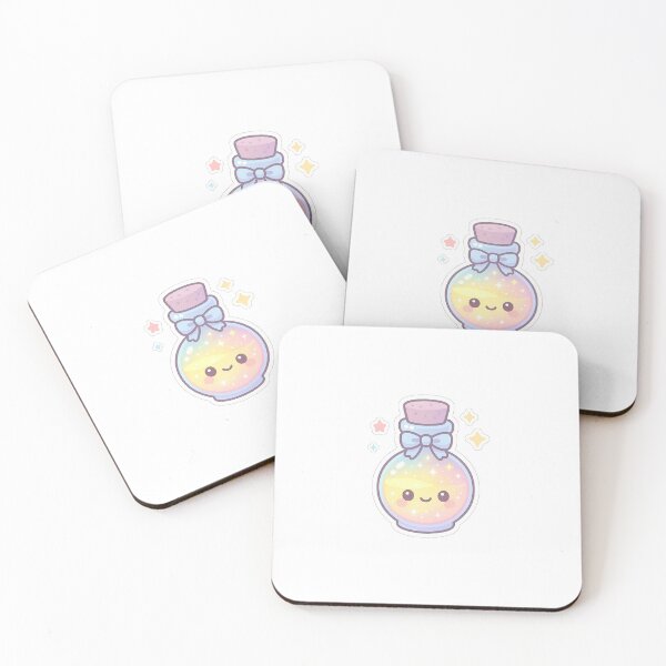 Item preview, Kawaii Magic Potion Stickers – Pastel Rainbow Bottle designed and sold by ClipVictuumArts.