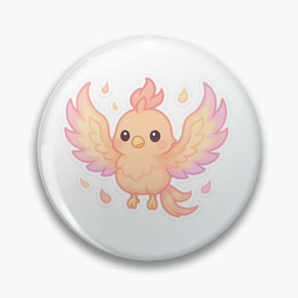 Item preview, Kawaii Phoenix Sticker – Magical Firebird designed and sold by ClipVictuumArts.