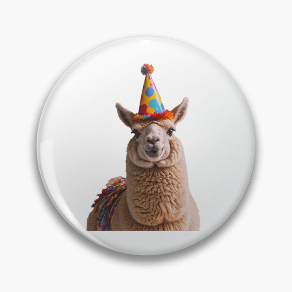 Item preview, Chunky Llama birthday party hat gift funny meme prank designed and sold by CheeseBlueprint.