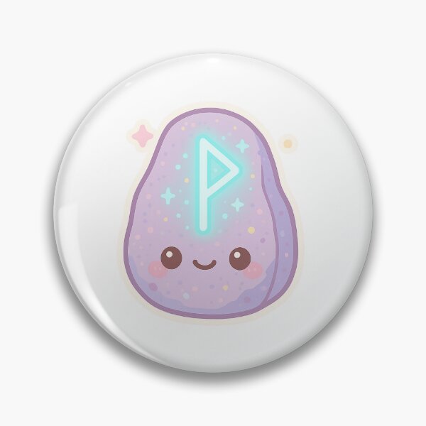 Item preview, Kawaii Runestone Sticker – Magical Rune Charm designed and sold by ClipVictuumArts.