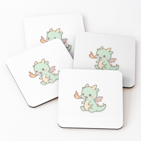 Item preview, Kawaii Dragon Sticker – Cute fire-breathing friend for fantasy fans designed and sold by ClipVictuumArts.