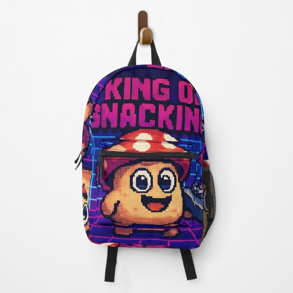 Item preview, Pixel Mushroom Snacking King Retro Tee designed and sold by OhMyCotton.