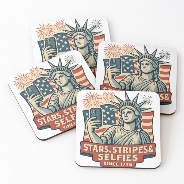 Item preview, 250th Anniversary of the USA - Statue of Liberty Selfie – Stars, Stripes & Selfies Since 1776 designed and sold by Collins Design.