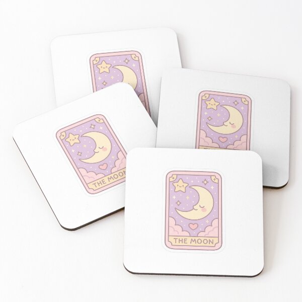 Item preview, Kawaii Tarot Card “The Moon” – Mystical Moon Card for Magic Fans designed and sold by ClipVictuumArts.