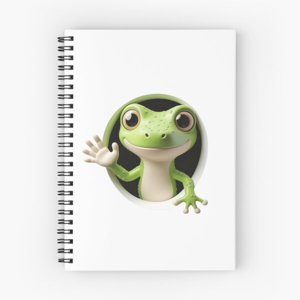 Item preview,  Lizard Character, Smiling Green Art--Cute Gecko Cartoon  designed and sold by Taha Art Designs.