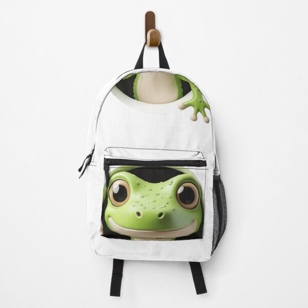 Item preview, Lizard Character, Smiling Green Art--Cute Gecko Cartoon designed and sold by Taha Art Designs.