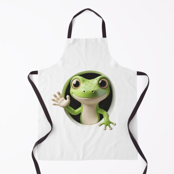 Item preview, Lizard Character, Smiling Green Art--Cute Gecko Cartoon designed and sold by Taha Art Designs.