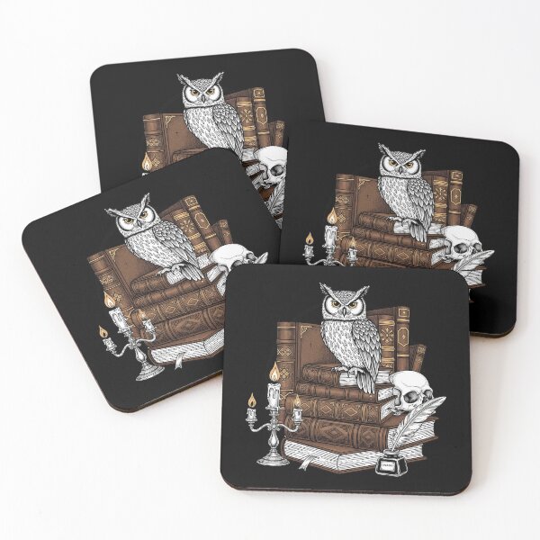 Item preview, Gothic Candlelight Academia Owl and Books designed and sold by FREELANIX.