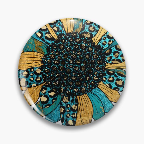 Item preview, Western sunflower teal designed and sold by Wildflowers & Waves.