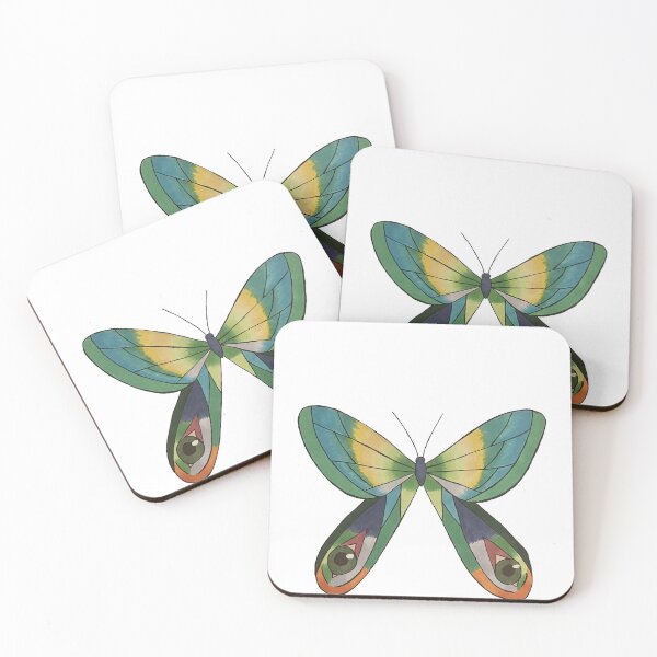 Item preview, Green, Yellow, and Teal Butterfly designed and sold by fern.prints.