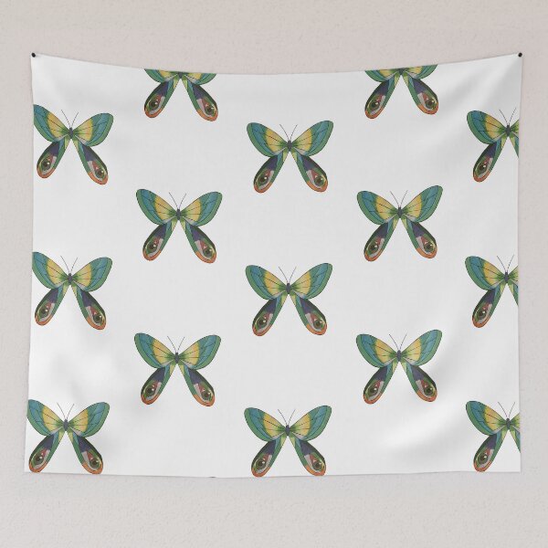 Item preview, Green, Yellow, and Teal Butterfly designed and sold by fern.prints.