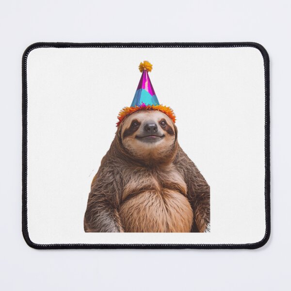 Item preview, Chunky Sloth birthday party hat gift funny meme prank designed and sold by CheeseBlueprint.