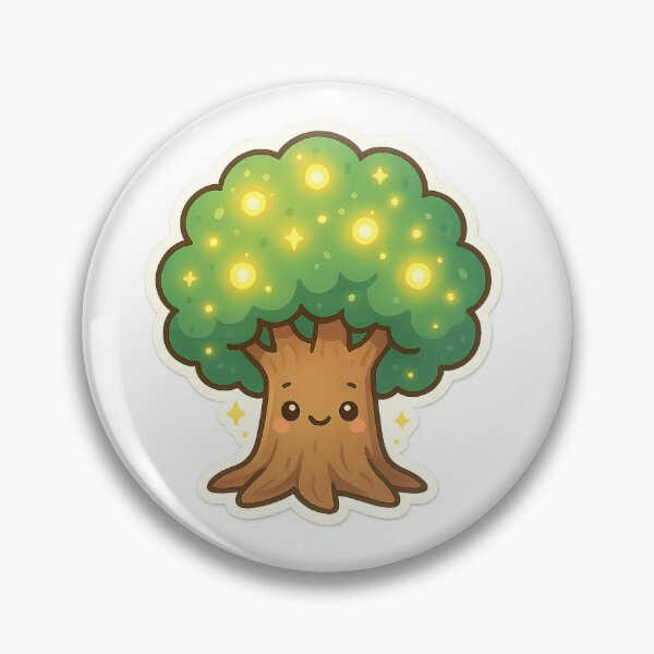 Item preview, Kawaii Magic Tree Stickers – Magic tree with glowing balls designed and sold by ClipVictuumArts.