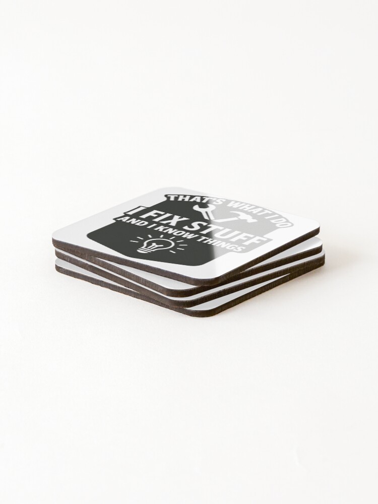 Thumbnail 4 of 5, Coasters (Set of 4), Handyman Repairman Problem Solver designed and sold by ThreadQuirk.