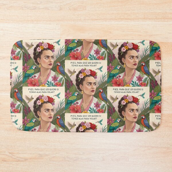 Item preview, Frida Kahlo - "Pies, ¿para qué los quiero si tengo alas para volar?" designed and sold by Creative Line Prints.