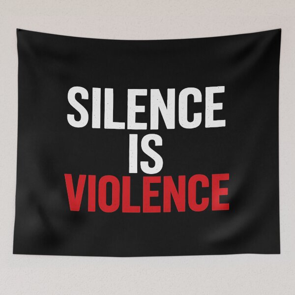 Item preview, Silence is Violence – Bold Protest Typography Design designed and sold by ArcadiaSilence.