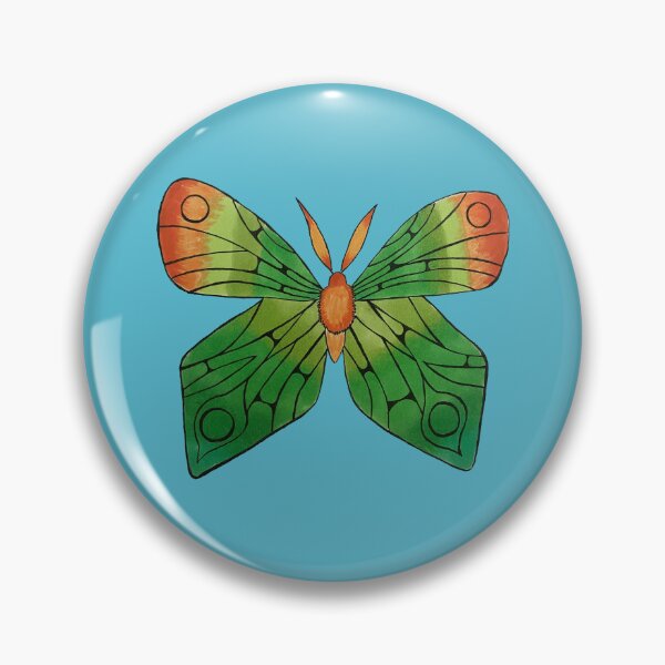 Item preview, Green and Orange Butterfly designed and sold by fern.prints.