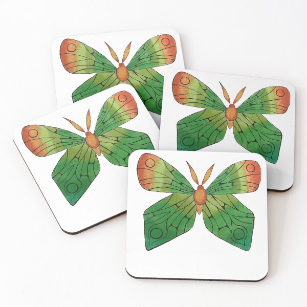 Item preview, Green and Orange Butterfly designed and sold by fern.prints.