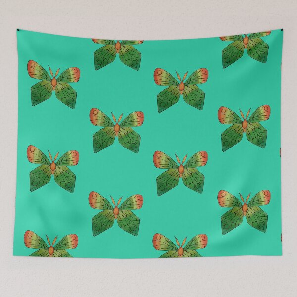 Item preview, Green and Orange Butterfly designed and sold by fern.prints.