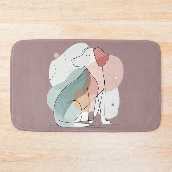 Item preview, Geometric Minimalist Dog Illustration – Modern Abstract Pet Art designed and sold by Clawffirmations.
