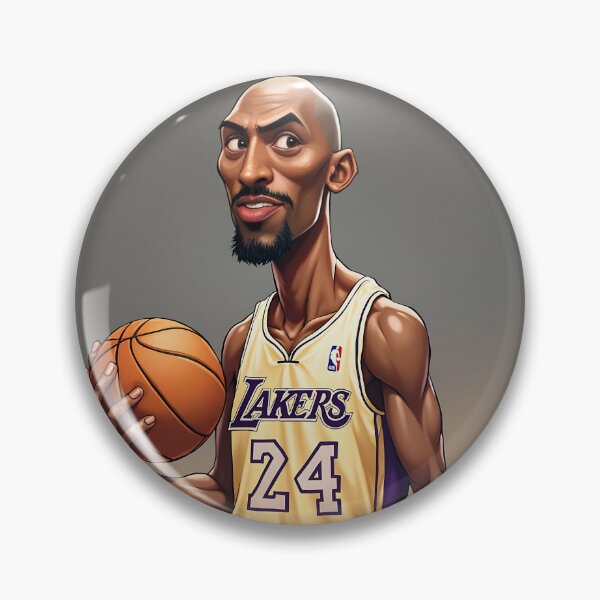 Item preview, Kobe Bryant Caricature with Basketball designed and sold by ChicChikCraze.