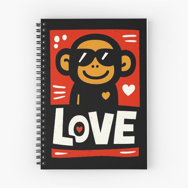 Item preview, Cool Monkey Love – Retro Funky Sunglasses Chimp Art designed and sold by SnapLabDesigns.