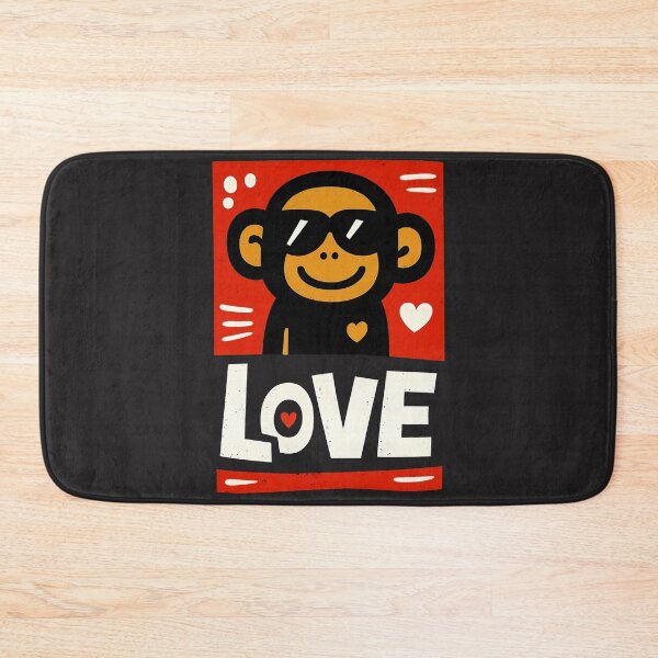 Item preview, Cool Monkey Love – Retro Funky Sunglasses Chimp Art designed and sold by SnapLabDesigns.