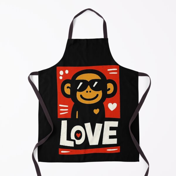 Item preview, Cool Monkey Love – Retro Funky Sunglasses Chimp Art designed and sold by SnapLabDesigns.