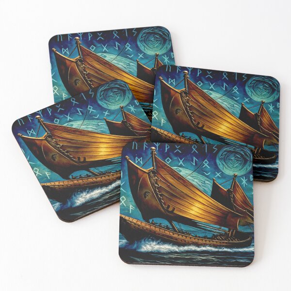 Item preview,  Runes, Langskip, Viking destiny, sea designed and sold by Helios Be. Lavsh.