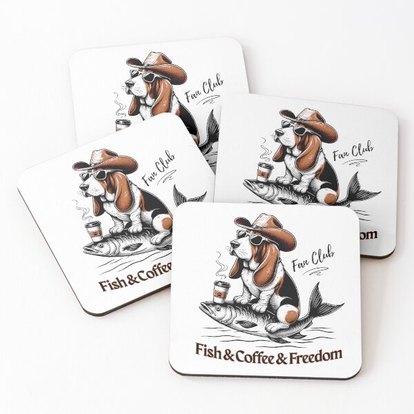 Item preview, Fish & Coffee & Freedom. designed and sold by KojourinArt.