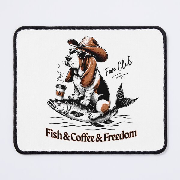 Item preview, Fish & Coffee & Freedom. designed and sold by KojourinArt.