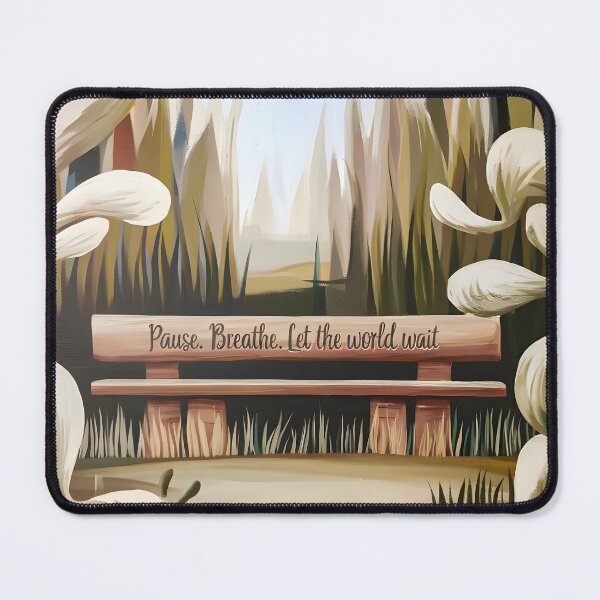Item preview, Pause Breathe Let The World Wait, Self Care Quote inspired by modern art designed and sold by MoMidoStore.