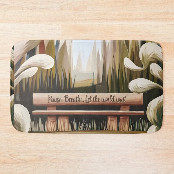 Item preview, Pause Breathe Let The World Wait, Self Care Quote inspired by modern art designed and sold by MoMidoStore.