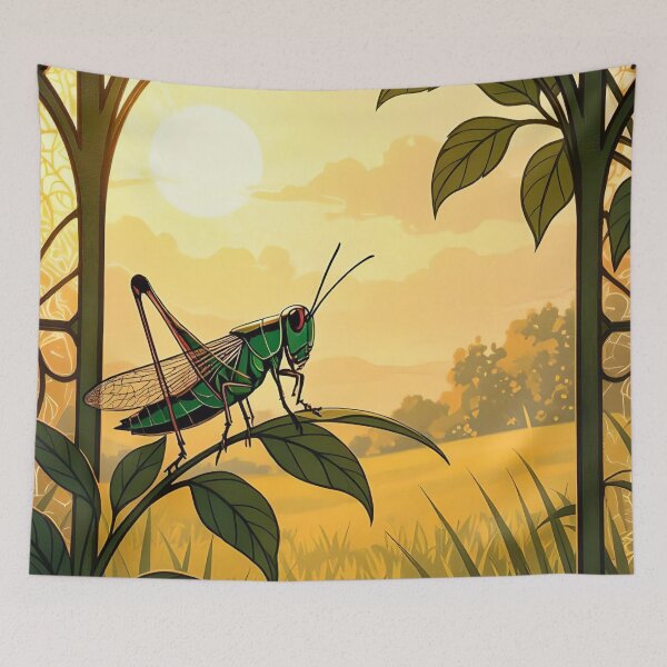 Item preview, Grasshopper on a Branch at Sunset designed and sold by Ciervo Primavera.