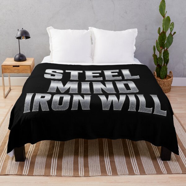 Item preview, Steel Mind – Iron Will Motivational Typography Design designed and sold by ArcadiaSilence.