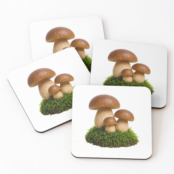 Item preview, Forest Treasure – Porcini Mushrooms on a Moss Island designed and sold by MK-WOOD.