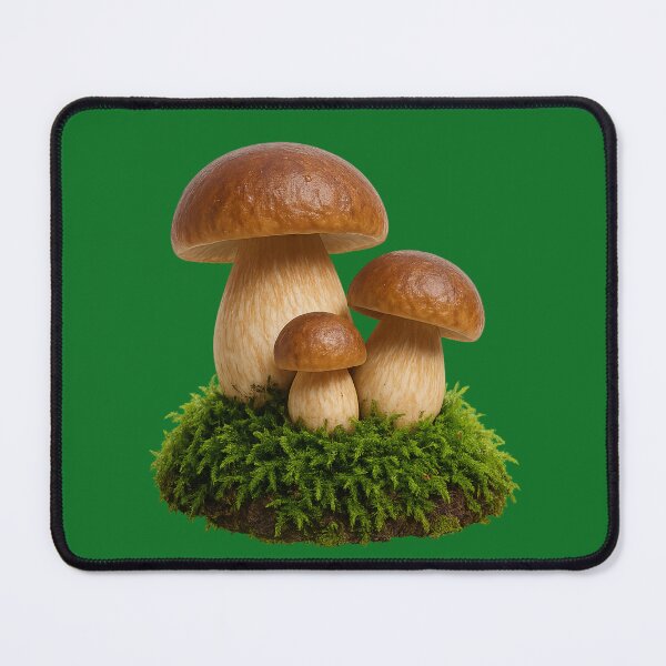 Item preview, Forest Treasure – Porcini Mushrooms on a Moss Island designed and sold by MK-WOOD.
