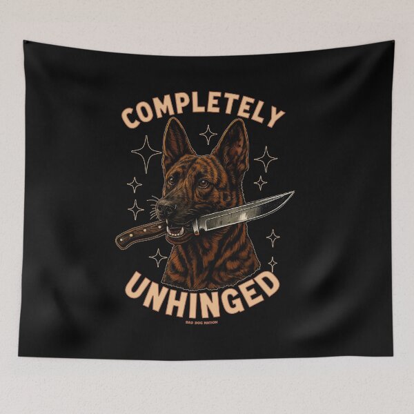 Item preview, Completely Unhinged Dutch Shepherd designed and sold by Bad-Dog-Nation.