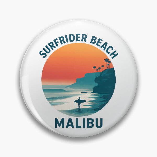 Item preview, Surfrider Beach - Malibu (with Dark Blue Lettering) designed and sold by VelvetRoom.