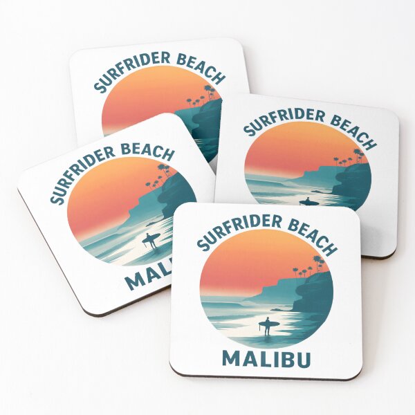 Item preview, Surfrider Beach - Malibu (with Dark Blue Lettering) designed and sold by VelvetRoom.