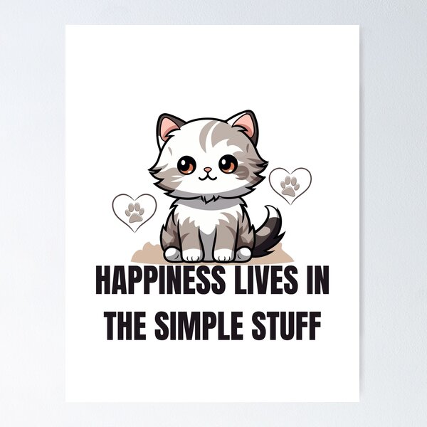 Item preview, Happiness Lives in the Simple Stuff – Minimalist Positive Quote designed and sold by Zohaa45.