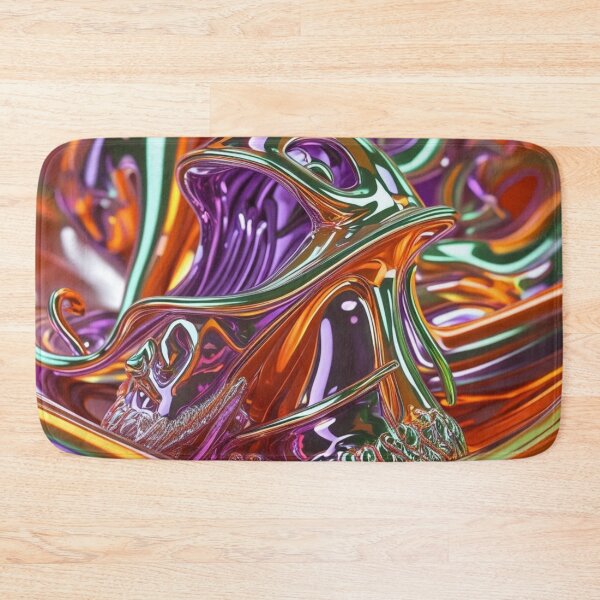 Item preview, Abstract Line Art in Vibrant Colored Chrome designed and sold by Harmonic_Layers.