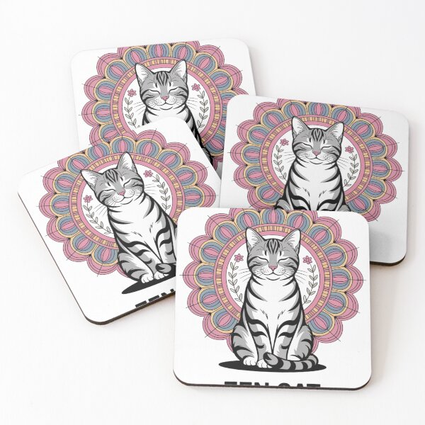 Item preview, Zen Cat Mandala designed and sold by Vivid Art Zone.