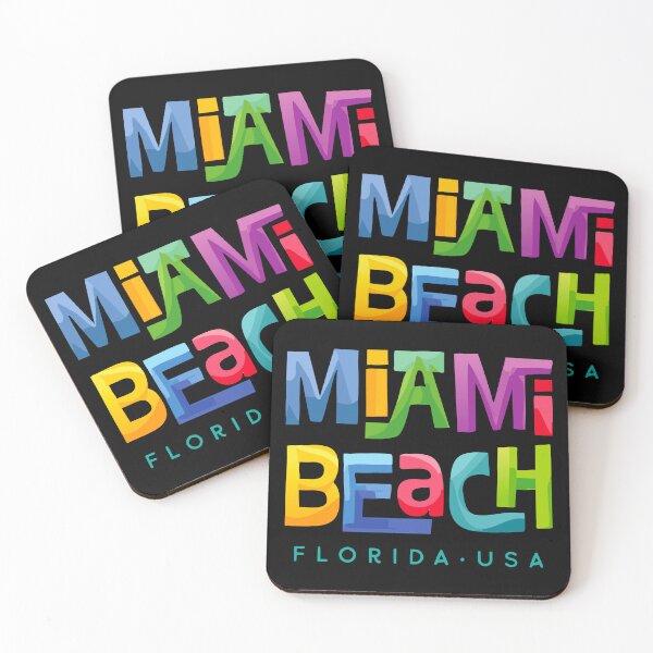 Item preview, Miami Beach Florida Retro Tropical Design designed and sold by Futurebeachbum.