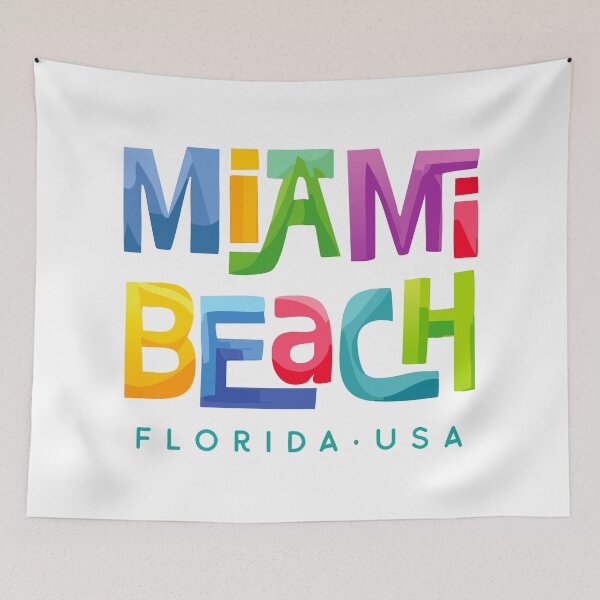 Item preview, Miami Beach Florida Retro Tropical Design designed and sold by Futurebeachbum.