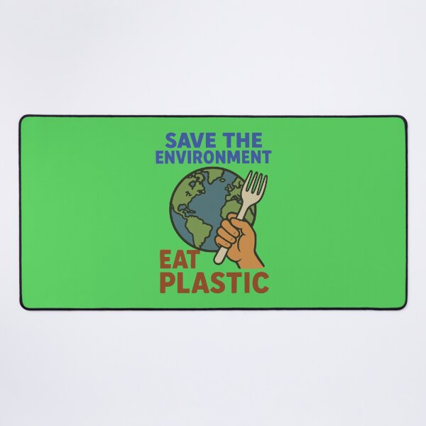 Item preview, Save The Environment Eat Plastic – Eco Awareness Design designed and sold by TeeLabDesign.
