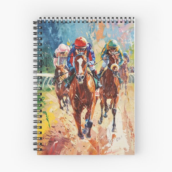 Item preview, Horse racing racehorses jockeys racetrack finish speed excitement designed and sold by G-M-Designs.